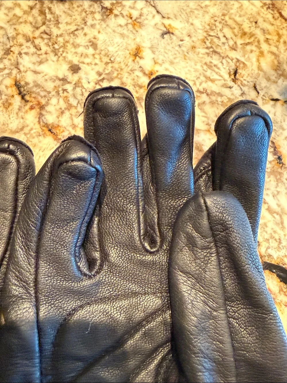 Harley-Davidson Black Leather Studded Motorcycle Gloves